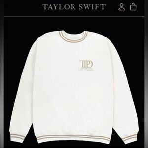 Taylor Swift TTPD White Crewneck Sweatshirt